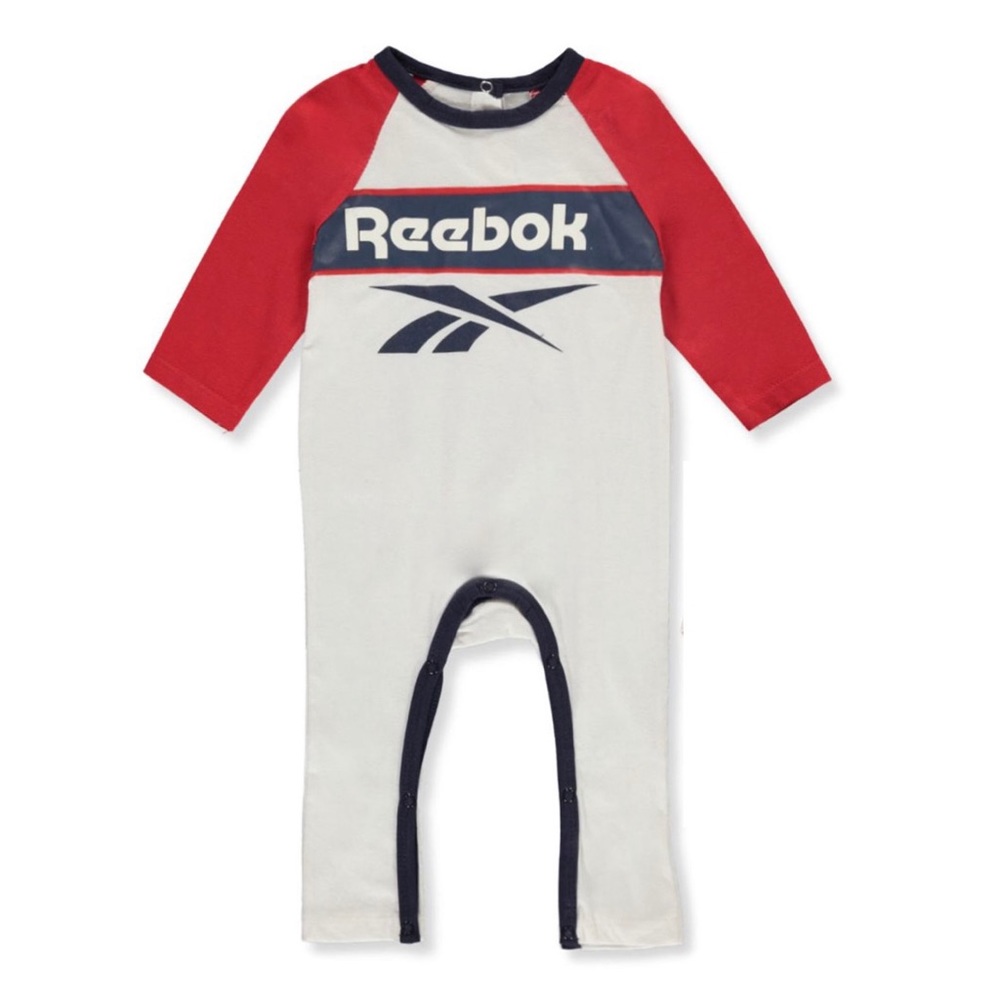 Reebok Baby Long Sleeve One Piece Romper Outfit NWT